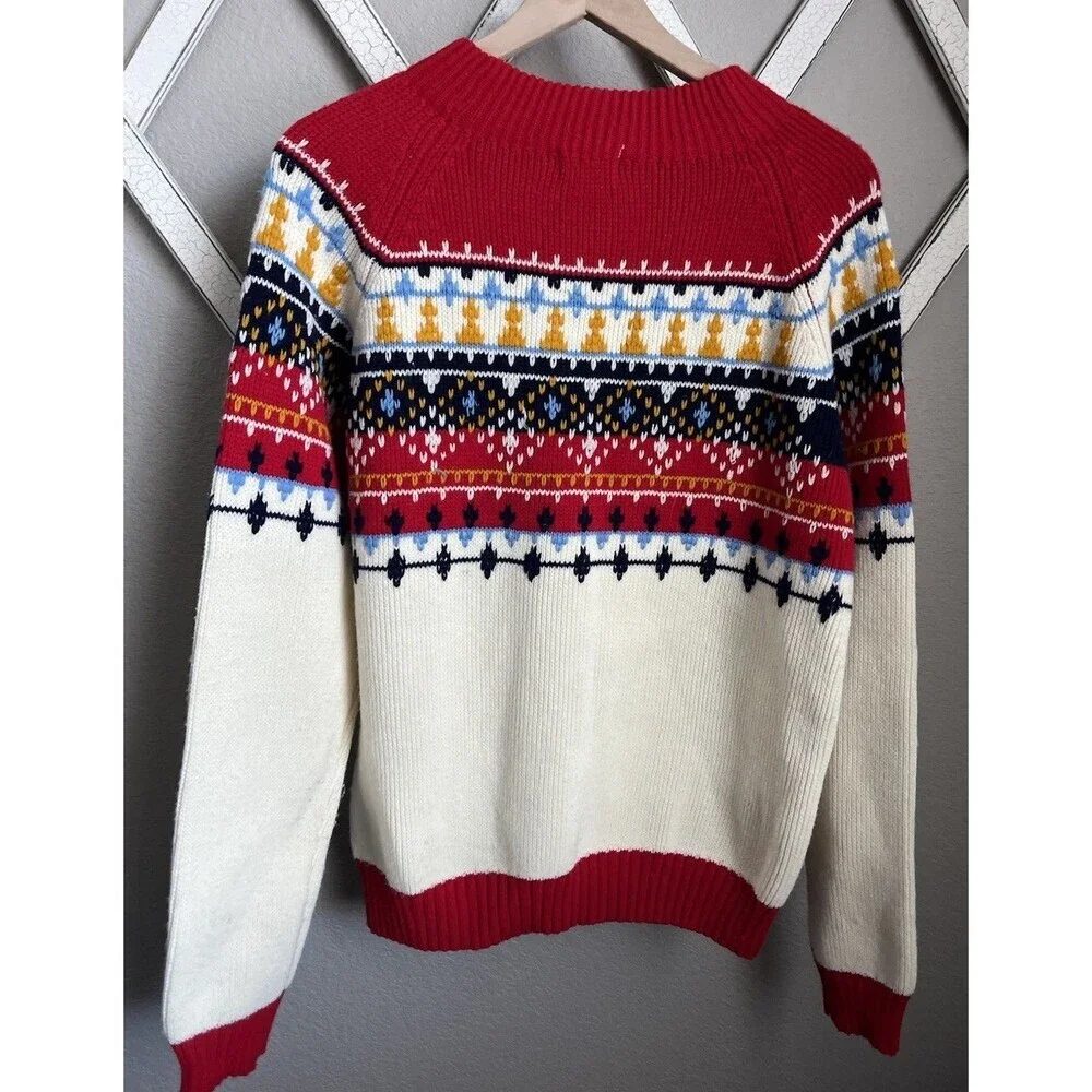 Vintage JCPenney Men's L Knit Acrylic Ski Sweater Mock Neck